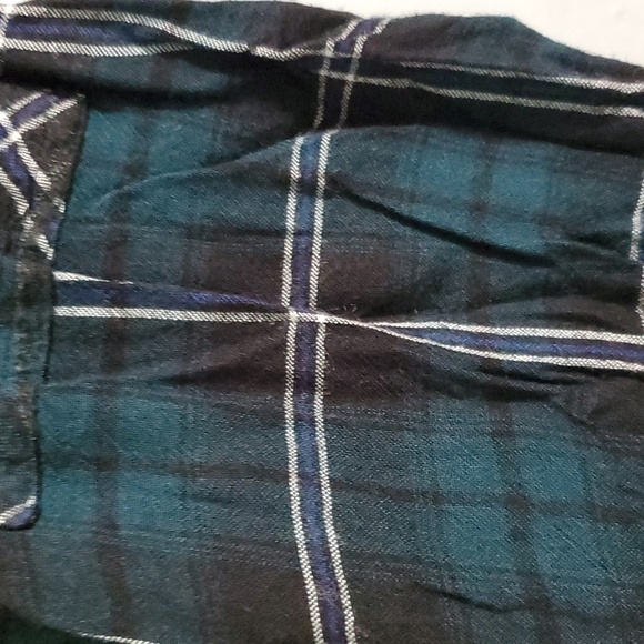 2/$5 H&M Teal Plaid Button-down Shirt - Picture 4 of 4
